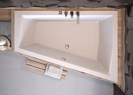 Wanna do zabudowy asymetryczna Intima Duo Slim Besco prawa 170x125 cm