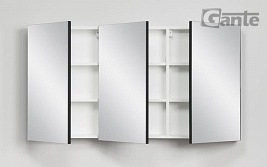 Szafka wisząca z lustrem 120x65 cm czarny mat Belli Gold