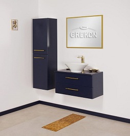 Szafka wisząca z umywalką nablatową 80 cm Belli Gold Gante