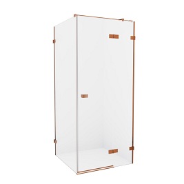 Miedziana szczotkowana kabina prysznicowa prawa 90x90 cm EXK-3583 Avexa New Trendy Copper Brushed
