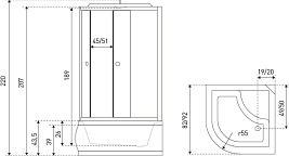 Kabina prysznicowa z systemem hydromasaży 90x90 Vigo Kerra