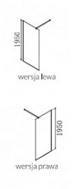 Kabina natryskowa, ścianka szklana Walk-In 100 cm Mona