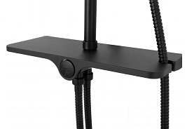 Czarny zestaw prysznicowy z termostatem Mike Rea