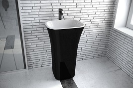 Umywalka wolnostojąca z konglomeratu Assos B&W Besco