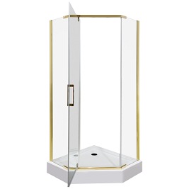 Kabina prysznicowa pięciokątna 90x90 Kora Kerra Gold