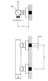 Bateria prysznicowa Y1240BL Omnires Y czarna