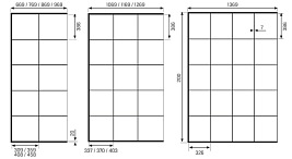 Czarne szprosy ścianka prysznicowa 90 cm EXK-2022 Avexa Black New Trendy