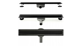 Cienki odpływ liniowy 60 cm Rea Pro Slim Czarny