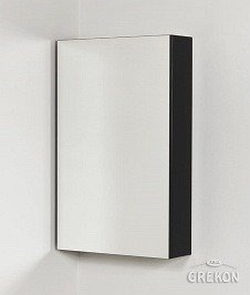 Czarna matowa szafka wisząca z lustrem 50x80 Victa