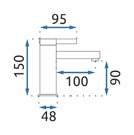 Czarna bateria niska Polo Black Gold Mat Rea