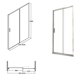 Kabina prysznicowa drzwi rozsuwane 100x80 cm Actis Besco