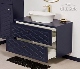 Szafka z umywalką granatowy mat 100 cm seria Cobra G Gante
