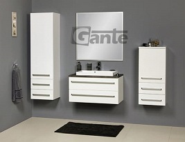 Lustro łazienkowe kwadratowe 80x80 cm srebrna rama