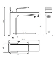 Bateria umywalkowa stojąca Parma PM7410 CR Omnires