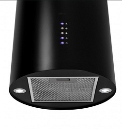 Okap wyspowy przyścienny 35 cm czarny Osaka Focus