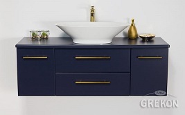 Szafka wisząca z umywalką nablatową 120 cm Belli Gold Gante