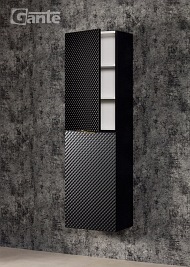 Regał łazienkowy wiszący szklane fronty złoty uchwyt Glow Gante