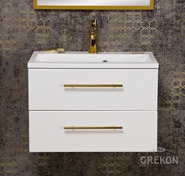 Szafka wisząca z umywalką biały mat 60 cm Belli Gold Gante
