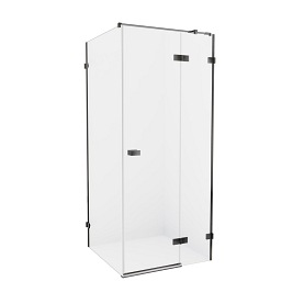 Kabina prysznicowa stal szczotkowana prawa 80x80 cm EXK-3349 Avexa New Trendy Gunmetal Brushed