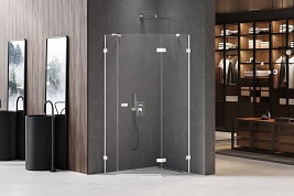 Biała kabina pięciokątna 100x80 EXK-3872 Avexa New Trendy White