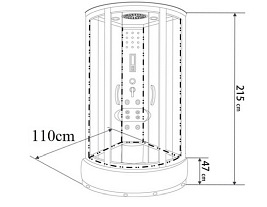 Kabina prysznicowa z hydromasażem 110x110 Ola
