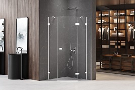 Biała kabina pięciokątna 80x80 prawa EXK-3863 Avexa New Trendy White