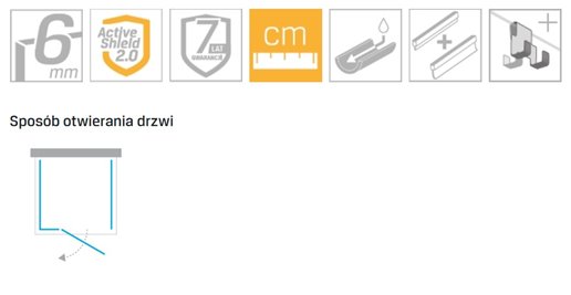 Biała kabina prysznicowa trójścienna lewa 100x70 cm EXK-2858 Avexa White New Trendy