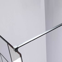 Czarna ścianka prysznicowa 110 cm SH05E szkło 8mm