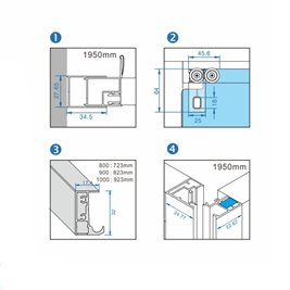 Czarna kabina prysznicowa kwadratowa 100x100 KZ16C Hydrosan