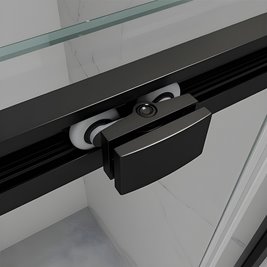 Czarna kabina prysznicowa prostokątna 130x90 szkło 8 mm ZES-KZ22D-BL-130X90