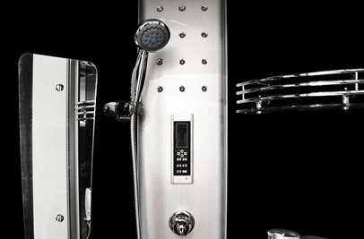 Kabina prysznicowa zabudowana z hydromasażem niski brodzik 90x90 cm MO-06089B