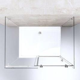 Kabina prysznicowa trójścienna 90x100x100 cm szkło 8mm grafitowe Swiss Liniger
