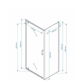 Biała kabina prysznicowa 90x80 prostokątna drzwi pełne uchylne KZ05A
