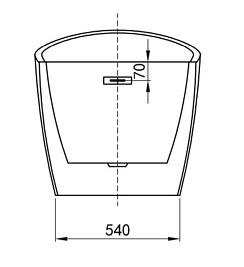 Wanna wolnostojąca złoty przelew oraz korek 170 cm Forte Hydrosan