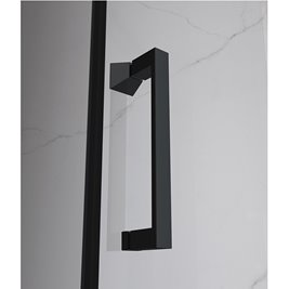 Czarna kabina prysznicowa prostokątna drzwi uchylne 110x80 KZ06CB