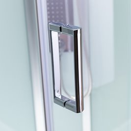 Kabina prysznicowa zabudowana prostokątna profil szczotkowany 120x80 Alma Lewa