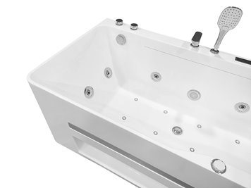 Przyścienna wanna z hydromasażem prostokątna konglomerat 150x75 cm MO-1803A
