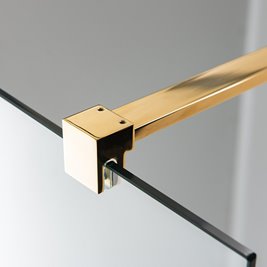 Złota ścianka prysznicowa 120 cm SH07FG szkło 8mm