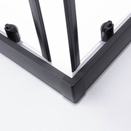 Czarna kabina prysznicowa kwadratowa 90x90 drzwi rozsuwane BL30B