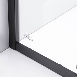 Czarna prostokątna kabina prysznicowa 120x80 drzwi uchylane BS12C