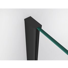 Czarna Kabina prysznicowa prostokątna drzwi uchylne 110x90 KZ03BB