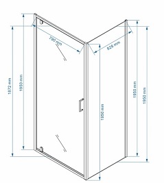 Złota szczotkowana kabina prysznicowa 90x90 kwadratowa drzwi pełne uchylne KZ04C