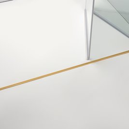 Złote drzwi prysznicowe łamane do wnęki 100 cm SH01C