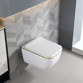 Zestaw podtynkowy stelaż GEBERIT DUOFIX + miska YUZU-WH-GL-TR-03 + przycisk DELTA 30 chrom