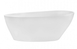 Matowa wanna wolnostojąca z konglomeratu + klik-klak czarny Goya Matt 142 cm Besco WMMB-140GKB