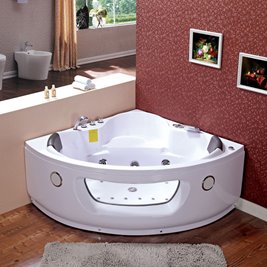 Wanna z hydromasażem narożna podgrzewacz wody 140x140 Flores 601