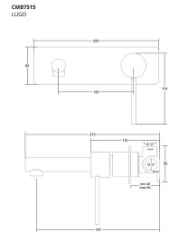Bateria umywalkowa podtynkowa chrom CMB7515CH Lugo Corsan