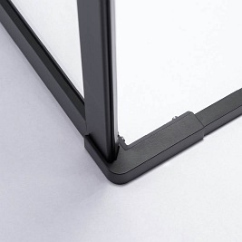 Kabina prysznicowa loft kwadratowa 80x80 czarne szprosy na szkle BS10A