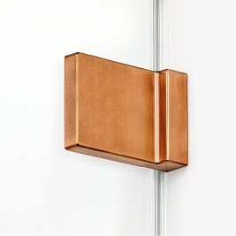 Miedziana kabina prysznicowa podwójne drzwi uchylne 90x110 EXK-3673 Avexa New Trendy Copper Brushed