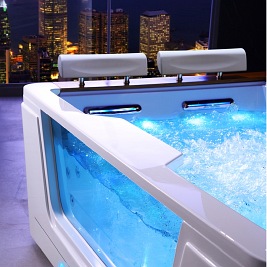 Dwuosobowa wanna z hydromasażem 192x131 Zefir Hydrosan